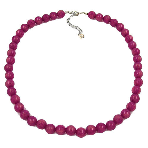 Halskæde 10 mm plastikperler bær-violet-skinnende 45 cm