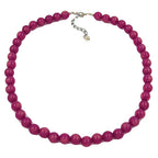 Halskæde 10 mm plastikperler bær-violet-skinnende 45 cm
