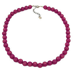 Halskæde 10 mm plastikperler bær-violet-skinnende 45 cm