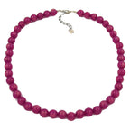 Halskæde 10 mm plastikperler bær-violet-skinnende 45 cm