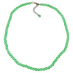 Halskæde 6 mm perle plastik kiwi-transparent 50 cm