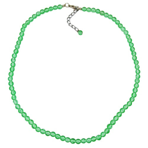 Halskæde 6 mm perle plastik kiwi-transparent 50 cm