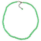 Halskæde 6 mm perle plastik kiwi-transparent 50 cm