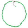 Halskæde 6 mm perle plastik kiwi-transparent 50 cm