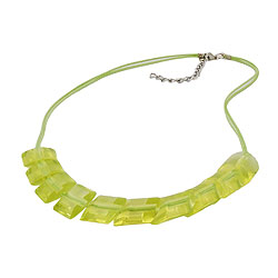 Kæde skrå plastik Kiwigrã1/4n-transparent Snor lysegrøn 45 cm