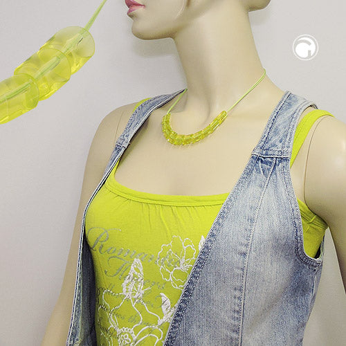 Kæde skrå plastik Kiwigrã1/4n-transparent Snor lysegrøn 45 cm