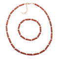 Sæt kædearmbånd 14x5mm perler Antik-orange plastik 42cm