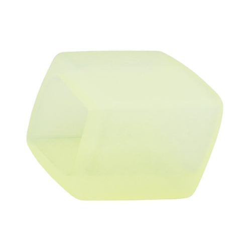 Stofring 45x36x18mm sekskantet lysegul-gennemsigtig mat plastik