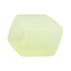 Stofring 45x36x18mm sekskantet lysegul-gennemsigtig mat plastik