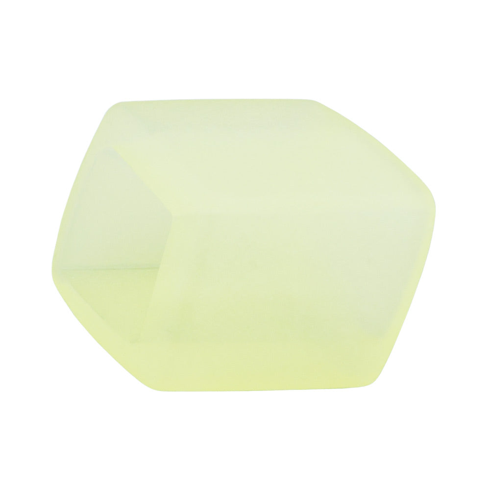 Stofring 45x36x18mm sekskantet lysegul-gennemsigtig mat plastik