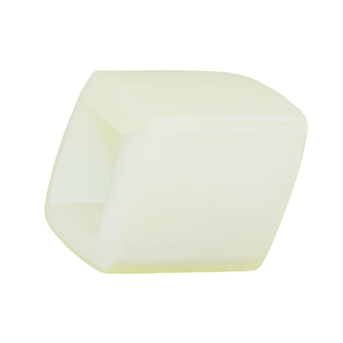Stofring 45x36x18mm sekskantet hvid skinnende plastik