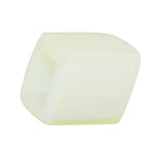 Stofring 45x36x18mm sekskantet hvid skinnende plastik