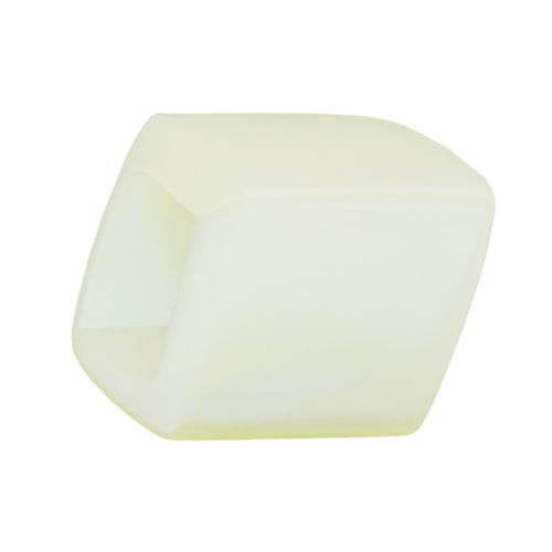 Stofring 45x36x18mm sekskantet hvid skinnende plastik