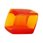 Stofring 45x36x18mm sekskantet rød-orange-gennemsigtig blank plastik