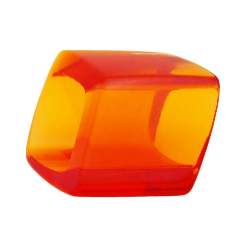 Stofring 45x36x18mm sekskantet rød-orange-gennemsigtig blank plastik
