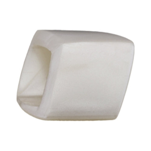 Stofring 45x36x18mm sekskantet, voksagtig hvid, rig, blank plastik