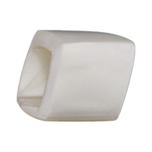 Stofring 45x36x18mm sekskantet, voksagtig hvid, rig, blank plastik