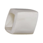 Stofring 45x36x18mm sekskantet, voksagtig hvid, rig, blank plastik