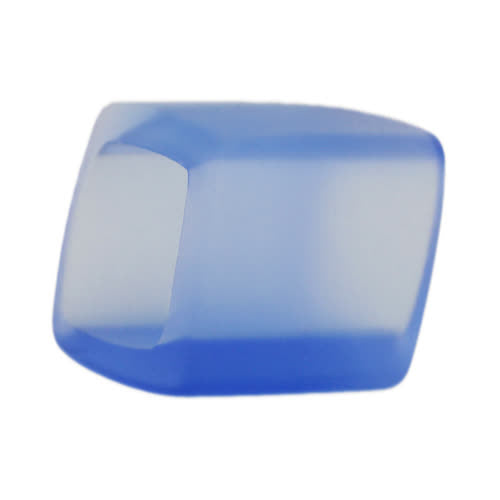 Stofring 45x36x18 mm sekskantet lyseblå-gennemsigtig mat plastik