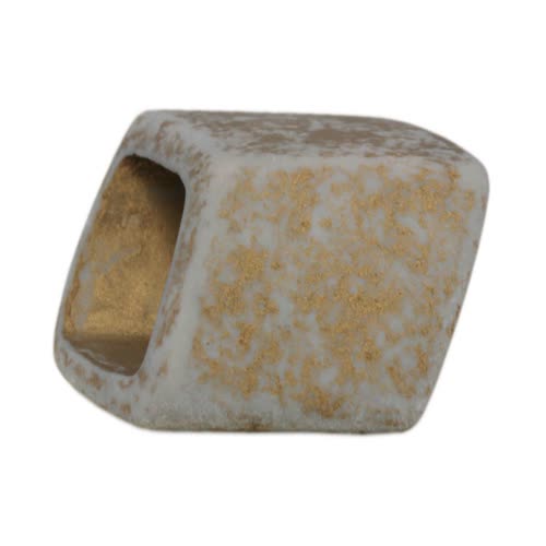 Stofring 45x36x18 mm sekskantet grå-guldplettet mat plastik