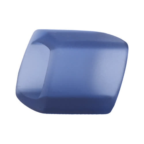 Stofring 45x36x18mm sekskantet medium blå-transparent mat plastik