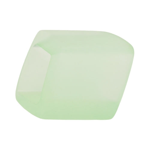 Stofring 45x36x18mm sekskantet limegrøn gennemsigtig mat plastik