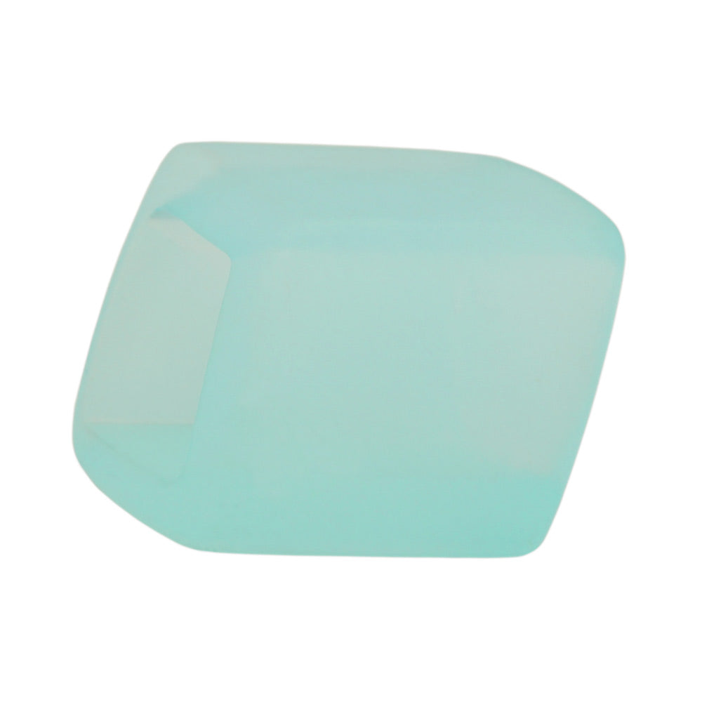 Stofring 45x36x18mm sekskantet lyseblå-transparent mat plastik