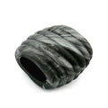 Stofring 35x34x23mm spiralplast sort-grå-sølv-marmoreret mat