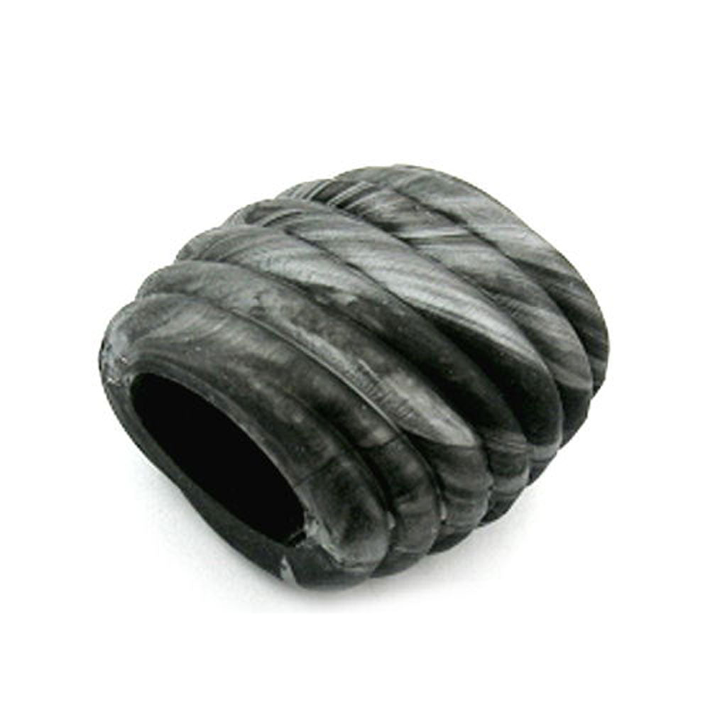 Stofring 35x34x23mm spiralplast sort-grå-sølv-marmoreret mat