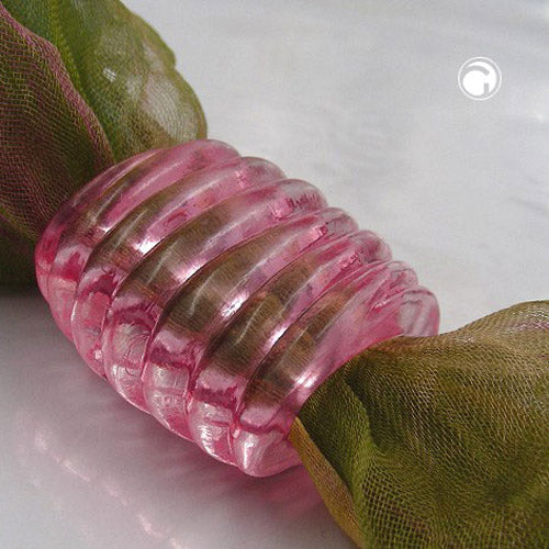 Stofring 35x34x23mm spiral plastik pink-transparent blank