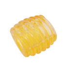 Stofring 35x34x23mm spiral plastik gul-transparent blank