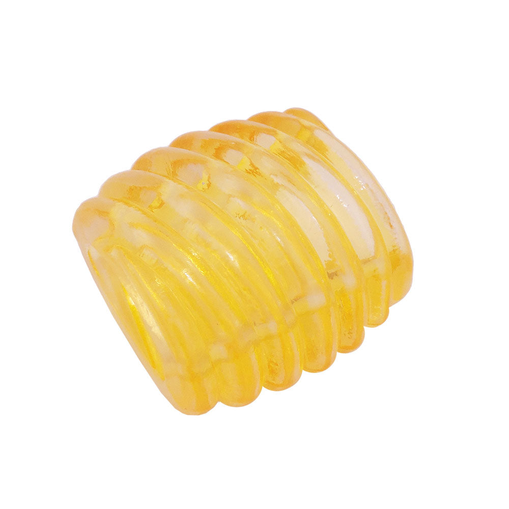 Stofring 35x34x23mm spiral plastik gul-transparent blank