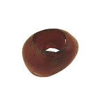 Stofring 33x25mm plastik ringperle, ikke-rund 17mm hul, mørk hornmarmoreret matte