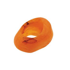 Stofring 33x25mm plastik ringperle ikke-rund 17mm hullet orange-marmoreret mat