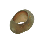 Stofring 33x25 mm plastik ringkugle, ikke-rund 17 mm mudderguld mat