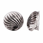 Clip-ørering ca. 21 mm skaldekoration kromfarvet antik sortbrændt plastik
