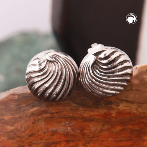 Clip-ørering ca. 21 mm skaldekoration kromfarvet antik sortbrændt plastik