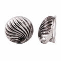 Clip-ørering ca. 21 mm skaldekoration kromfarvet antik sortbrændt plastik