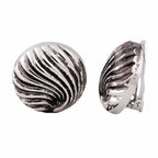 Clip-ørering ca. 21 mm skaldekoration kromfarvet antik sortbrændt plastik