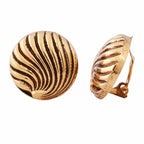 Clip ørering ca. 21 mm skaldekoration guldtonet antik slebet plastik
