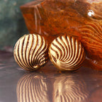 Clip ørering ca. 21 mm skaldekoration guldtonet antik slebet plastik