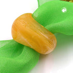 Stofring 28x19mm plastik ringperle ikke-rund 17mm gul mat mat