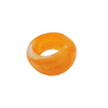 Stofring 28x19mm plastik ringperle ikke-rund 17mm gul mat mat