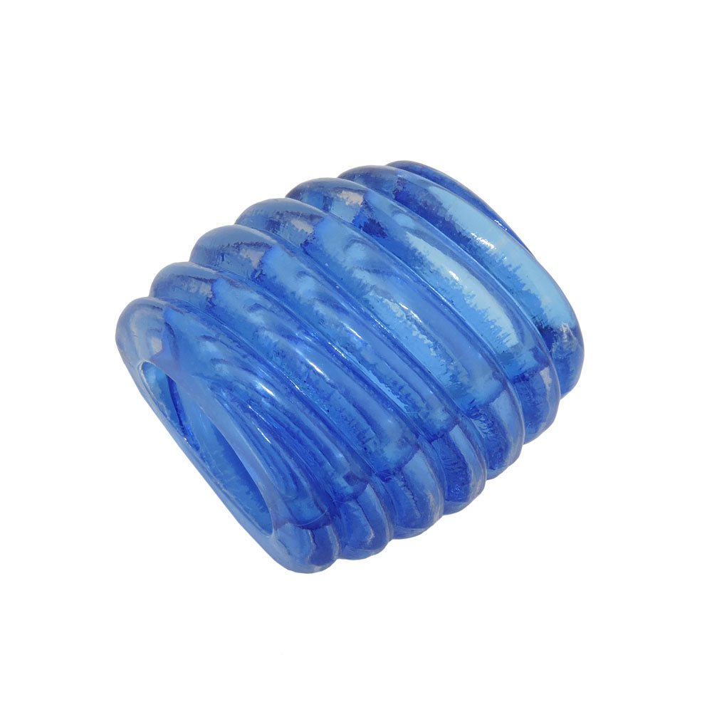 Stofring 35x34x23mm spiralplast blå-gennemsigtig blank
