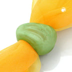 Stofring 33x25mm plastik ringperle ikke-rund 17mm hul mintgrøn marmoreret mat