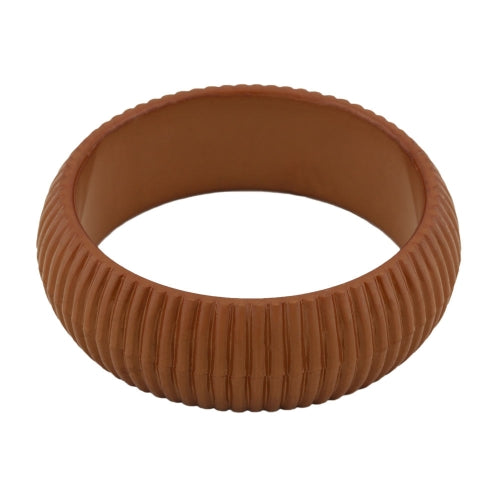 Armbånd 85x26 mm lysebrun rillestruktur i plast