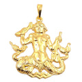 Vedhæng 25x25mm Zodiac Aquarius Udskåret Forgyldt