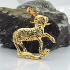 Vedhæng 25x14mm Zodiac Aries Stansskåret forgyldt