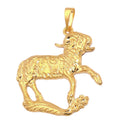 Vedhæng 25x14mm Zodiac Aries Stansskåret forgyldt