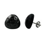 Ørestikker 14mm trekant sort hamret plastik